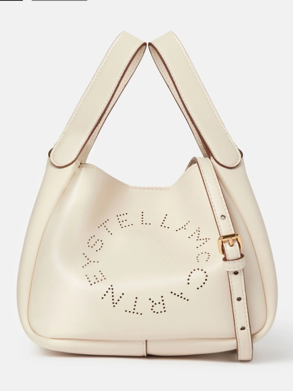 Stella McCartney Logo Double Top Handle Crossbody Bag